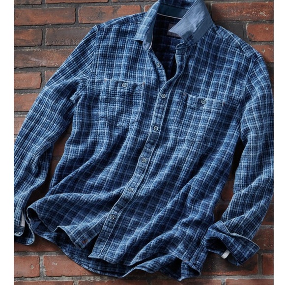 32 BARBLUES Other - 32 BARBLUES Men's Blue Plaid Shirt SIZE M